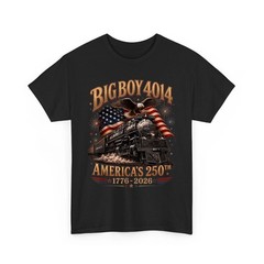 250 Years Big Boy 4014 Train US Flag Eagle Vintage Patriotic Unisex T-Shirt