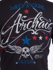 Archaic By Affliction Mens T-shirt Nation Regular Fit Black US Flag S-3XL NWT