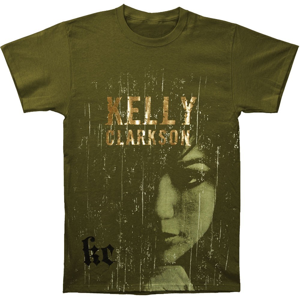 Men’s Kelly Clarkson Scratches Slim Fit T-shirt Small Black