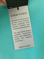 Murano Liquid Luxury Hybrid T Shirt Mens XL Aqua Blue