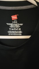 Hanes L T Shirt Black Mens S Sleeve Poly spandex 30 L 26 Across Front Chest pi