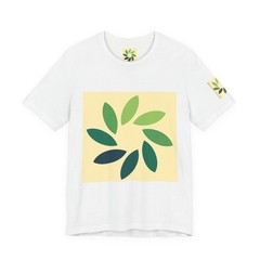 Green Leaf Wreath T-Shirt | Minimal Botanical Tee