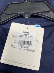 Champion Classic Jersey Script T-Shirt for Men’s, Size SMALL – White/Navy…