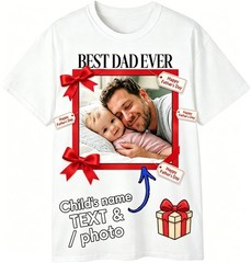 Father’s Day Custom T Shirt Personalized Name Photo Gift For Loving Father
