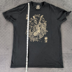 Lucky Brand T Shirt Skull Rock Band Graphic Tee King of Spades Men Medium
