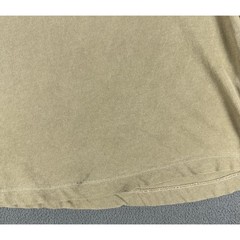 Buck Mason Shirt Mens Medium Beige Vintage Wash Curved Hem Minimalist Basic