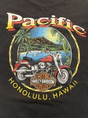 Vintage 90s Harley Davidson T Shirt Mens XL Eagle Pacific Honolulu Hawaii USA