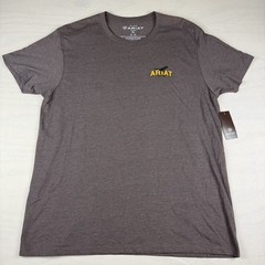 Ariat Bison Sketch Shield T-Shirt Men’s XL Brown Heather Graphic Tee NEW