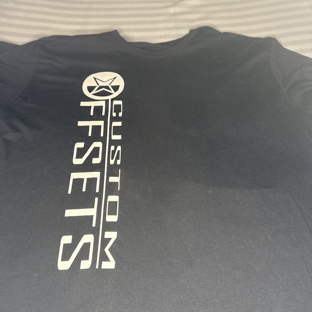 Custom Offsets Logo T-Shirt Black Size XXL Wheels Trucks Automotive