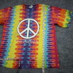 Vintage 90s Joe’s Crab Shack Tie Dye Peace Shirt Single Stitch Adult XL