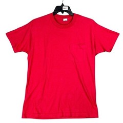 Vintage Single Stitch Shirt XL USA 90s Fruit of the Loom Golden Red Blank