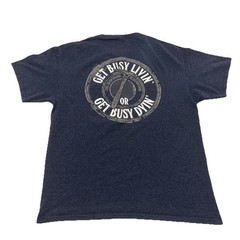 Shawshank Redemption Prison Short Sleeve Graphic Quote T-Shirt Blue ✅ Size Large