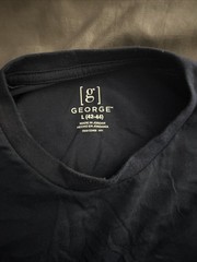 NWT George Men’s L 42/44 Blue Short Sleeve Moisture Wicking Crewneck Tee Shirt