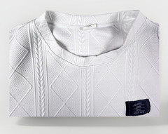 4 XL textured fabric t shirts shorts sleeve white
