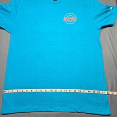 Game Day Blue Destination Shirt Classic Short Sleeve Soft Style Crew Mens Size L