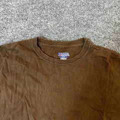 Russell Athletic T Shirt Mens Size M Brown Short Sleeve Solid Crewneck Casual