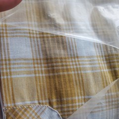 Vtg 50s Loop Collar Short Sleeve Camp Shirt Men M Plaid SANFORIZED NOS Old Stock