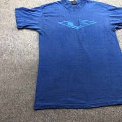 Vintage 1980s Shirt Mens Medium Blue Motivational Slogan I Do More Too
