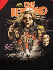 Fright-Rags Lucio Fulci’s The Beyond Baseball Tee Shirt Raglan Large OOP Zombie