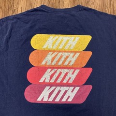 Kith T Shirt Size Medium Short Sleeve Lightweight Summer Shade Navy Blue Tee