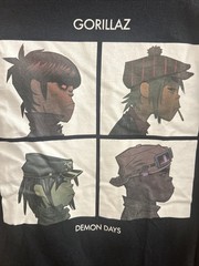 HOT Gorillaz band Demon Days T-shirt Black Tee All Size SMALL