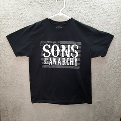 Sons Of Anarchy Shirt Adult Extra Large Black Biker Motorcycle Grim Reaper Skull