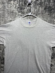 Vintage Russell Athletic Blank T Shirt Men’s Size Large Gray USA Made 90s