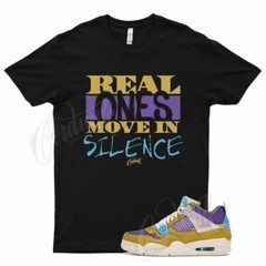 Black REAL Shirt for Union x J1 4 SP Desert Moss Turquoise Blue Dark Iris