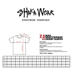 Pack Of 6 Shaka Wear MHS Mens Short Sleeve Max Heavyweight Oversized T Shirt