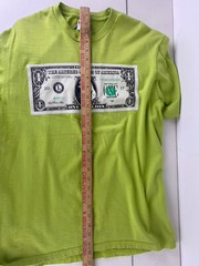 Supreme FW17 Dollar Tee Size Medium Lime Green Graphic Logo Authentic T Shirt