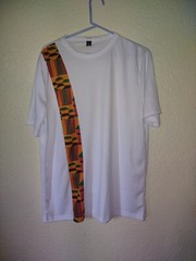 Sadik African T shirt Mens Large White Red Green Yellow Black