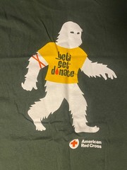 American Red Cross Yeti Set Donate Large Long-Sleeve T-Shirt – Blood Donation