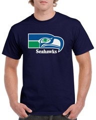 Seahawks T-Shirt Seattle Football Sea Old Classic Throwback Retro GSS02