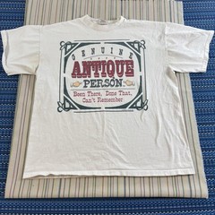 Vintage Antique Person Shirt Mens XL White PK Clothing Co Birthday Tee 1993