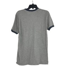 Hurley Mens Gray Ringer T-Shirt One and Only Short Sleeve Casual Top