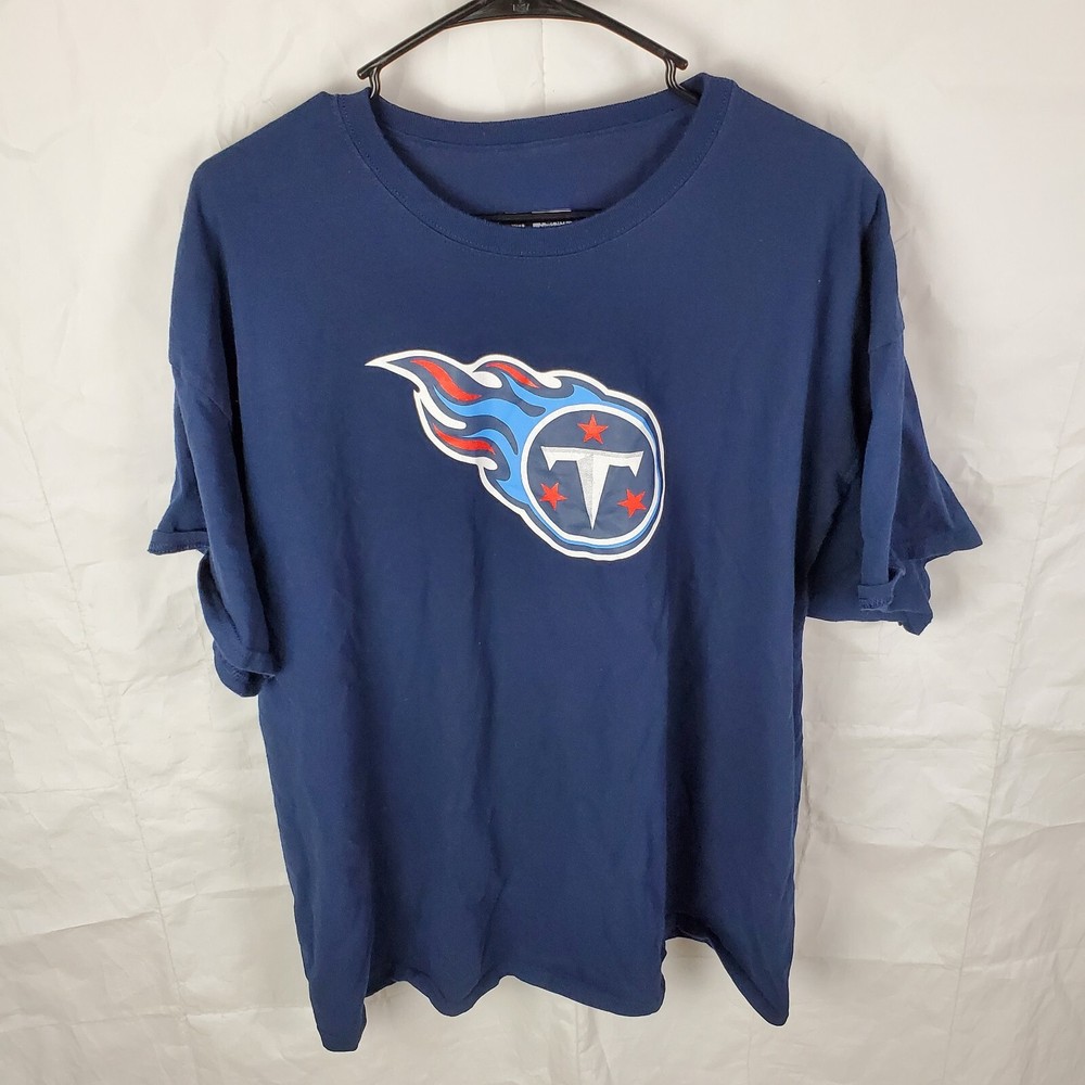 NFL Team Apparel Shirt Men’s 2XL Blue Tennessee Titans NFL Graphic Print T-Shirt