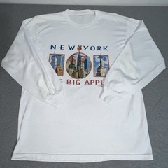 Vintage NYC New York Big Apple Shirt Unisex Large Fruit of the Loom 2000 Y2K