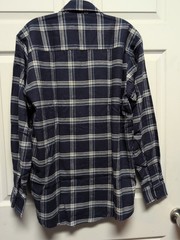 US Blues. Mens Shirt Size M Blue Plaid Flannel Long Sleeve Botton Down