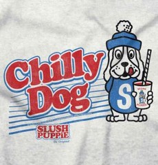 Chilly Dog Slush Puppie Novelty Cartoon Logo Adult Short Sleeve Crewneck Tee
