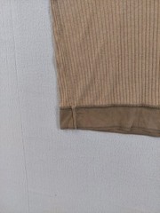 Calvin Klein Jeans Shirt Mens Large Brown Ribbed Knit Crewneck Ringer Tee Cotton
