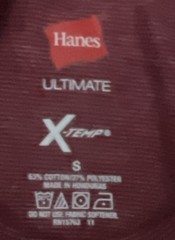 Hanes Ultimate X-Temp T-Shirts S Cranberry Tart Heath New Sealed