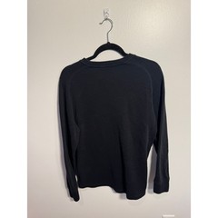 Eddie Bauer Mens Waffle Knit Thermal Long Sleeve Shirt Black Large Cotton Blend