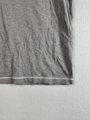 Fiji Men Shirt M Gray V Neck Short Sleeve Flat Front Comfort Pullover Tee Casual