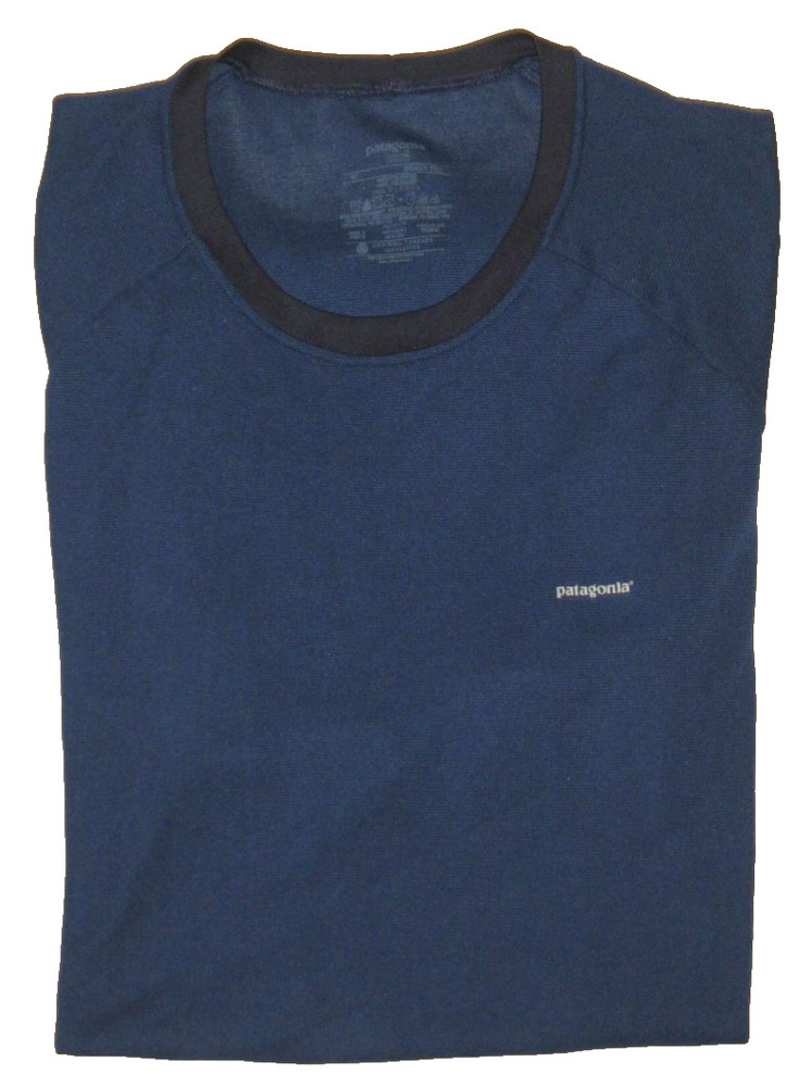 Men’s PATAGONIA Blue Performance Breathable Quick-Dry Casual Athletic T-Shirt XL