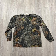 Vintage Mossy Oak Camo Shirt Mens Large Green Long Sleeve 90s Camouflage Hunting