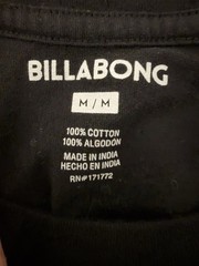 Billabong Black Logo Graphic Print Crew Neck Short Sleeve T-Shirt Men’s M