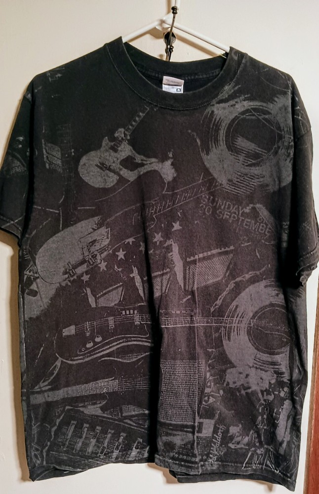 Vintage Y2K Jimi Hendrix All Over Print T-shirt Mens L