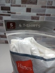 Hanes Ultimate Comfortblend T-Shirts 4 Pack Men’s Size Small White Tagless