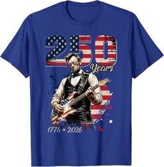 Abraham Lincoln Playing Guitar 4th July 250th Anniversary T-Shirt