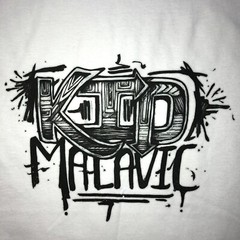 Kid Malavic Unisex Short Sleeve Graffiti White Graphic T-Shirt